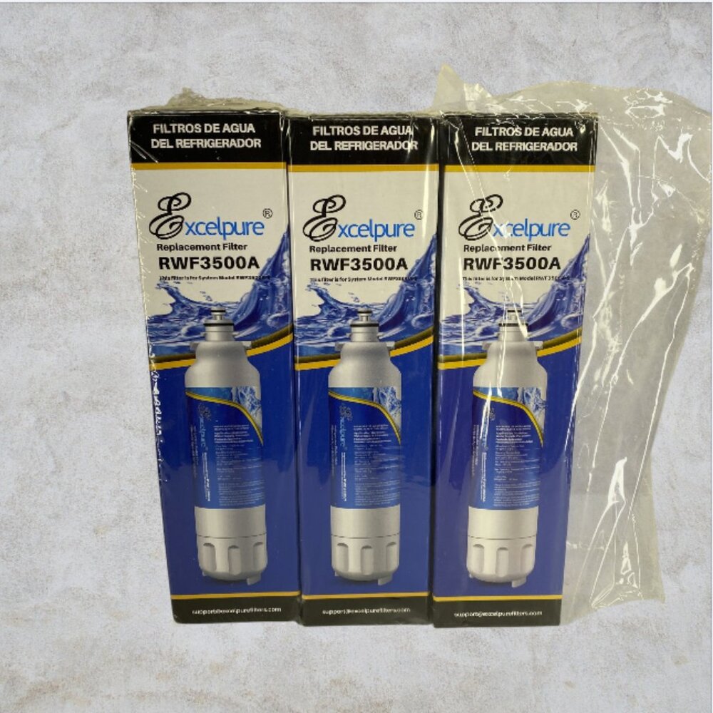 REFRIGERATOR WATER FILTERS -- 3-Pack, Excelpure RWF3500A, New/Unused